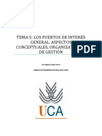 Tema 5: Los Puertos de Interés General. Aspectos Conceptuales, Organizativos Y de Gestión