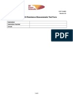 ECP 11-0203 Resistance Measurements Test Form: Substation Substation Number Circuit