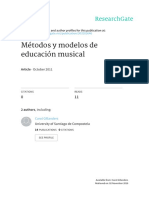 Métodos y Modelos en Educación Musical
