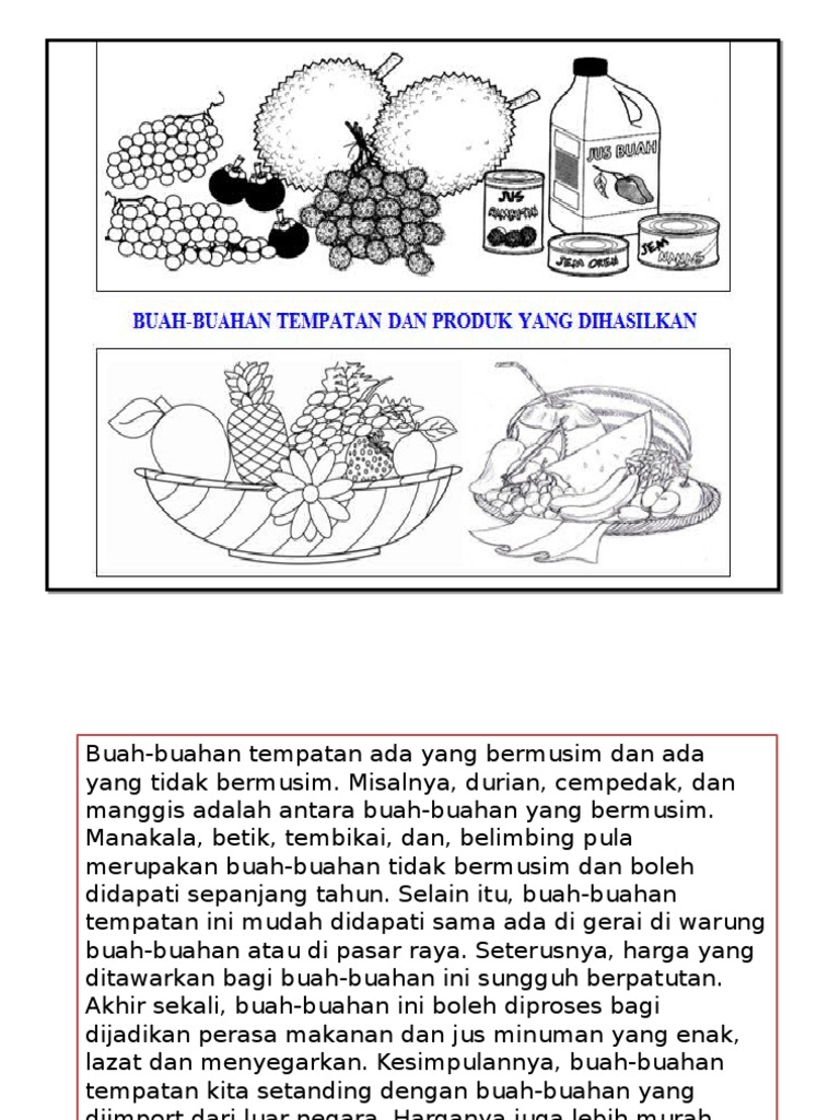 Contoh Karangan Ulasan Buah Buahan Tempatan Kesan Alam Sekitar - Riset