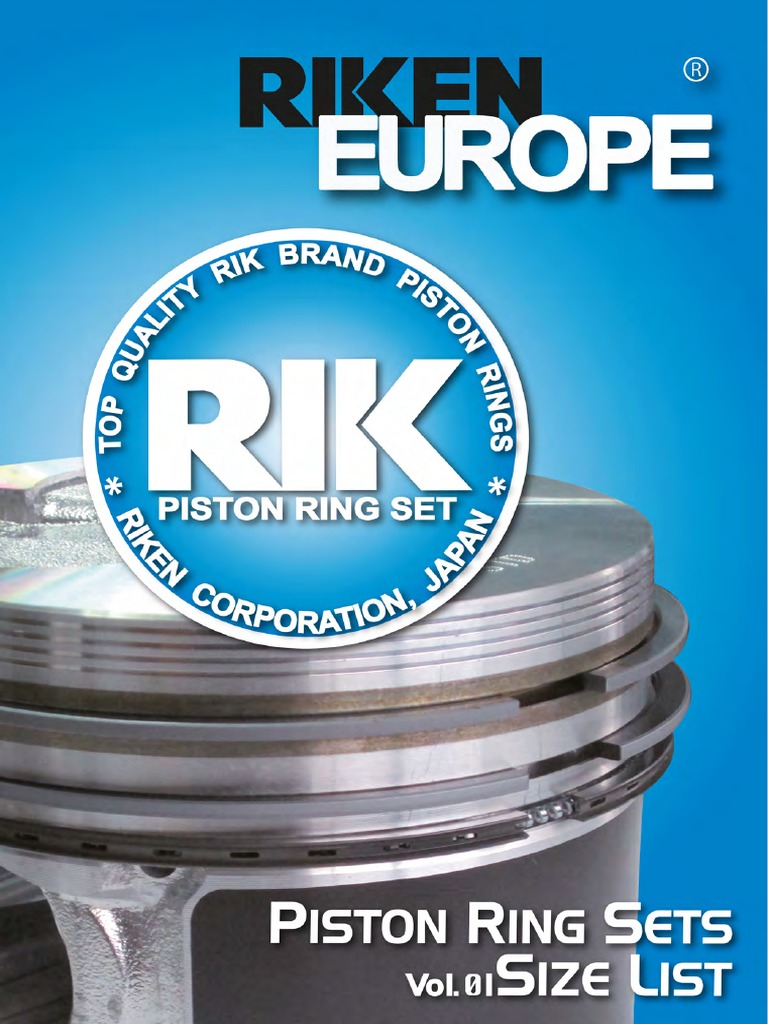 Riken Piston Rings for European Vehicles Vol01; Кольца