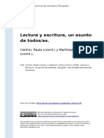 Carlino, Paula (Coord.) y Martinez, S (..) (2009) - Lectura y Escritura, Un Asunto de Todosas