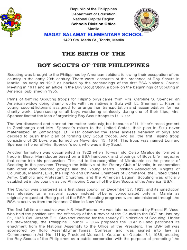 BSP PDF Scouting Boy Scouts Of America