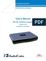 LTRT-50611 MP-20x Telephone Adapter User's Manual Ver 4.4.3