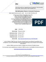 BMC Medical Genomics: A Genome-Wide DNA Methylation Study in Colorectal Carcinoma