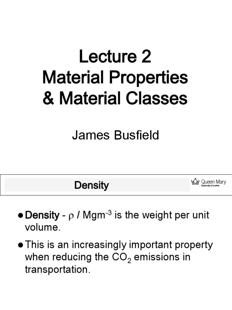 Material Properties and Classes Overview | PDF | Fracture | Strength Of ...