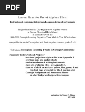 Algebra Tiles