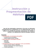 La Destrucción y Fragmentación de Hábitats (Tala