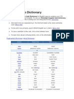 Irregular Verb Dictionary