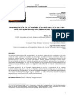 Generalización de Secadores Solares Directos en Cuba. Análisis Numérico de Sus Tendencias Actuales