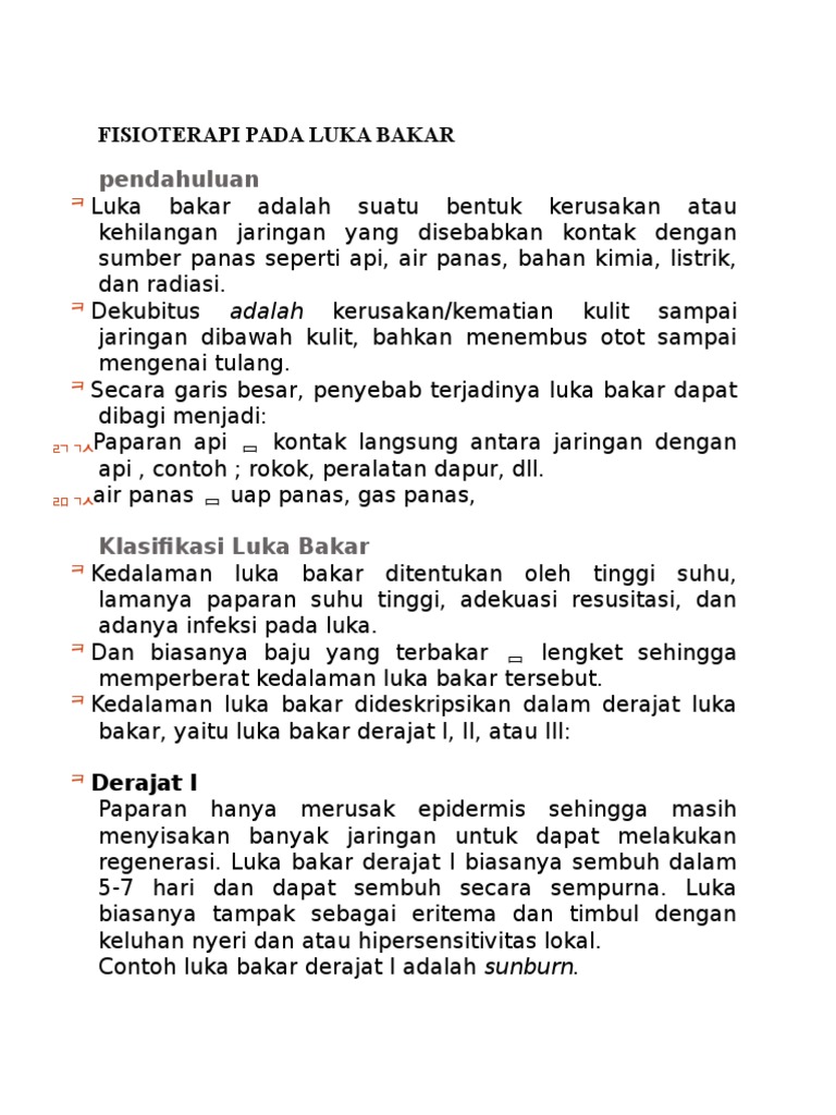 Fisioterapi Pada Luka Bakar Docx