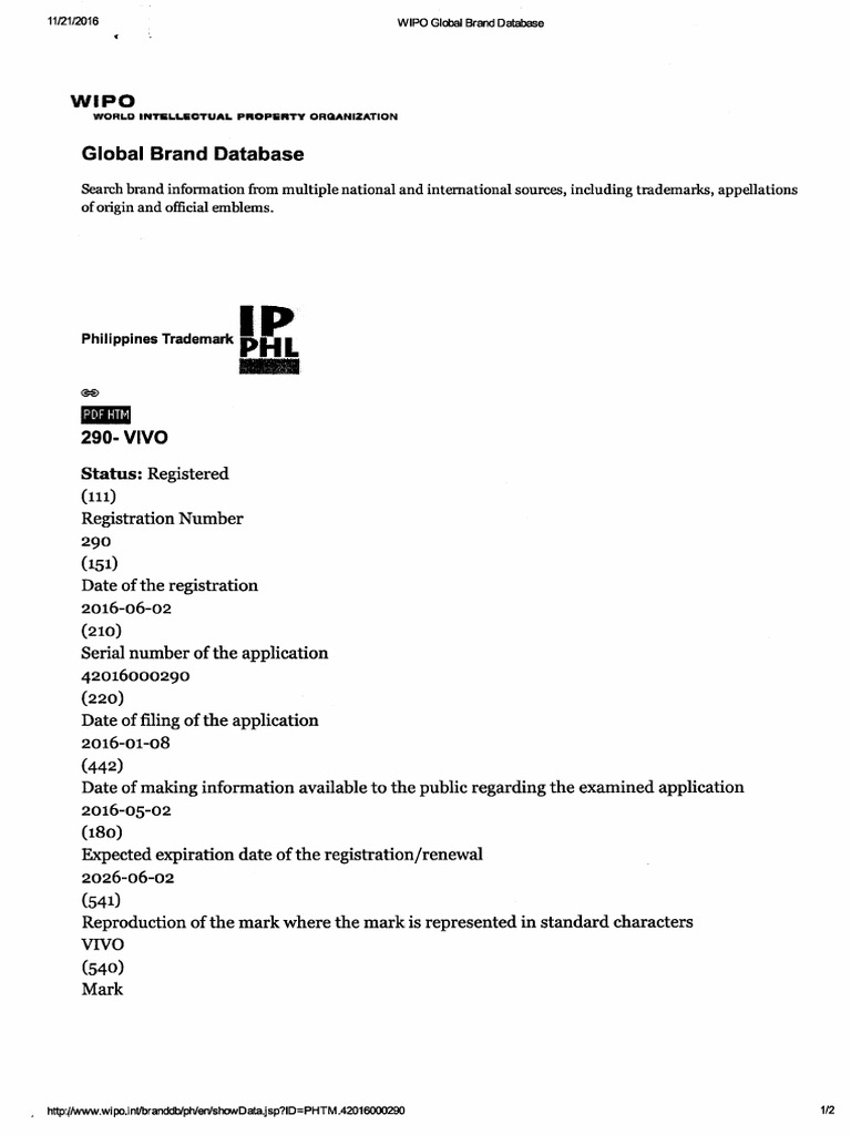 Lfi, IPO: Global Brand Database | PDF