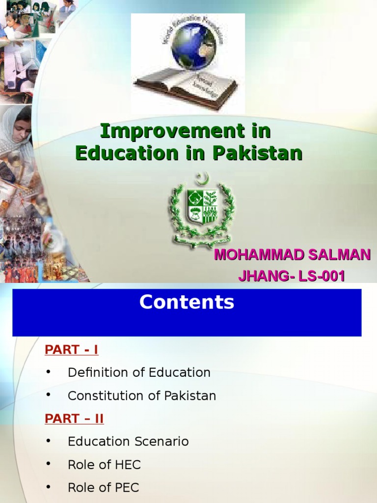 Improvement in Education in Pakistan | PDF | Literacy | Teachers