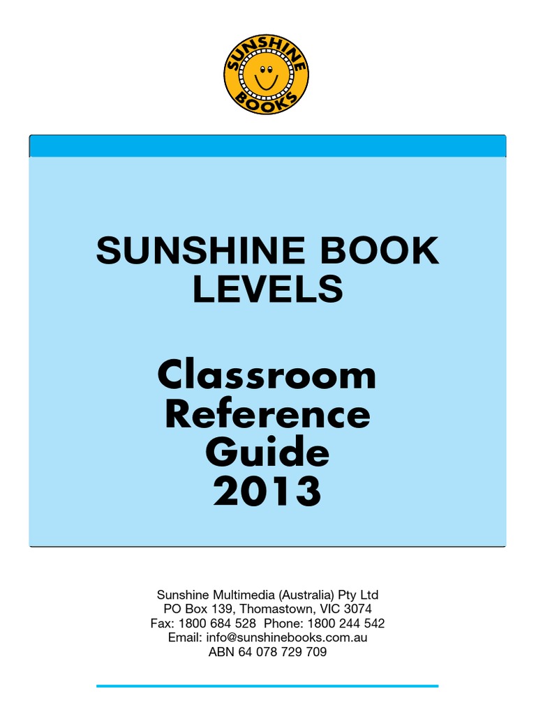 Sunshine Books Levels Reference Guide | PDF | Leisure