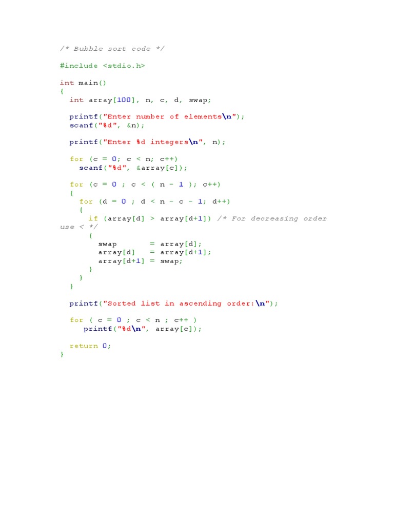 Main Array N C D Swap: Int Int | PDF