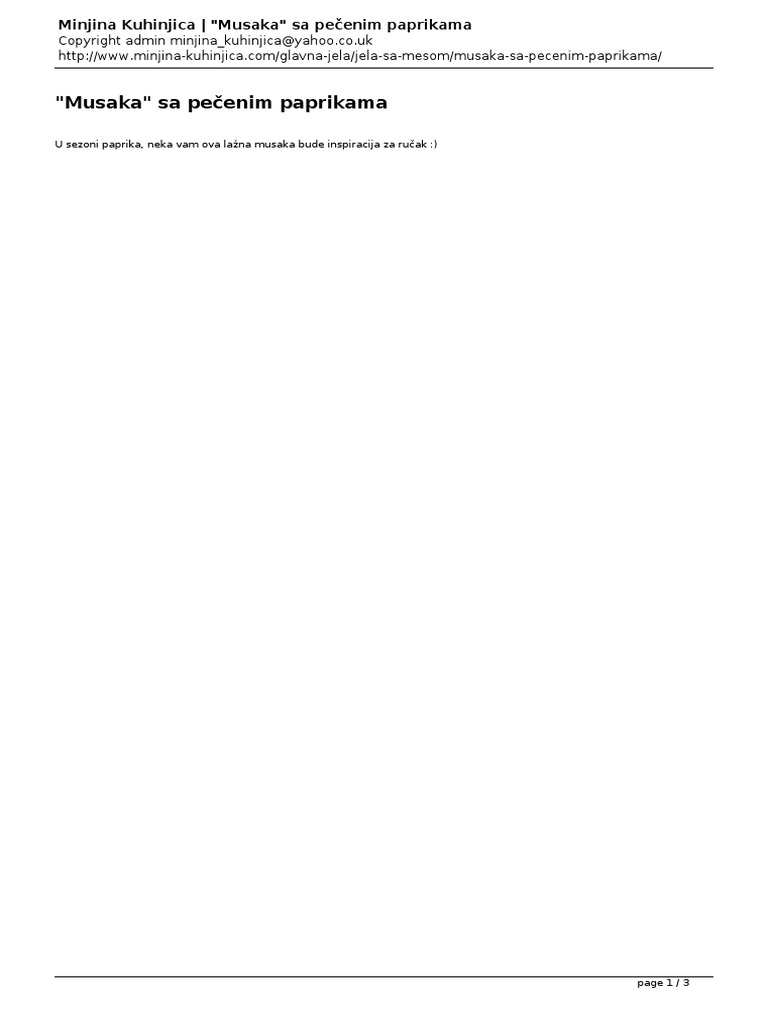 Musaka PDF | PDF