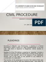 Civil Procedure Pleadings Guide