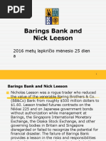 Barings Bank and Nick Leeson