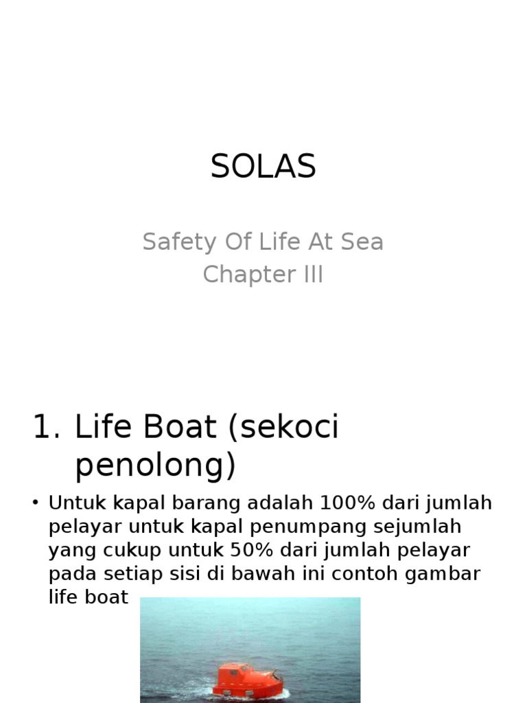 SOLAS Chapter3 | PDF
