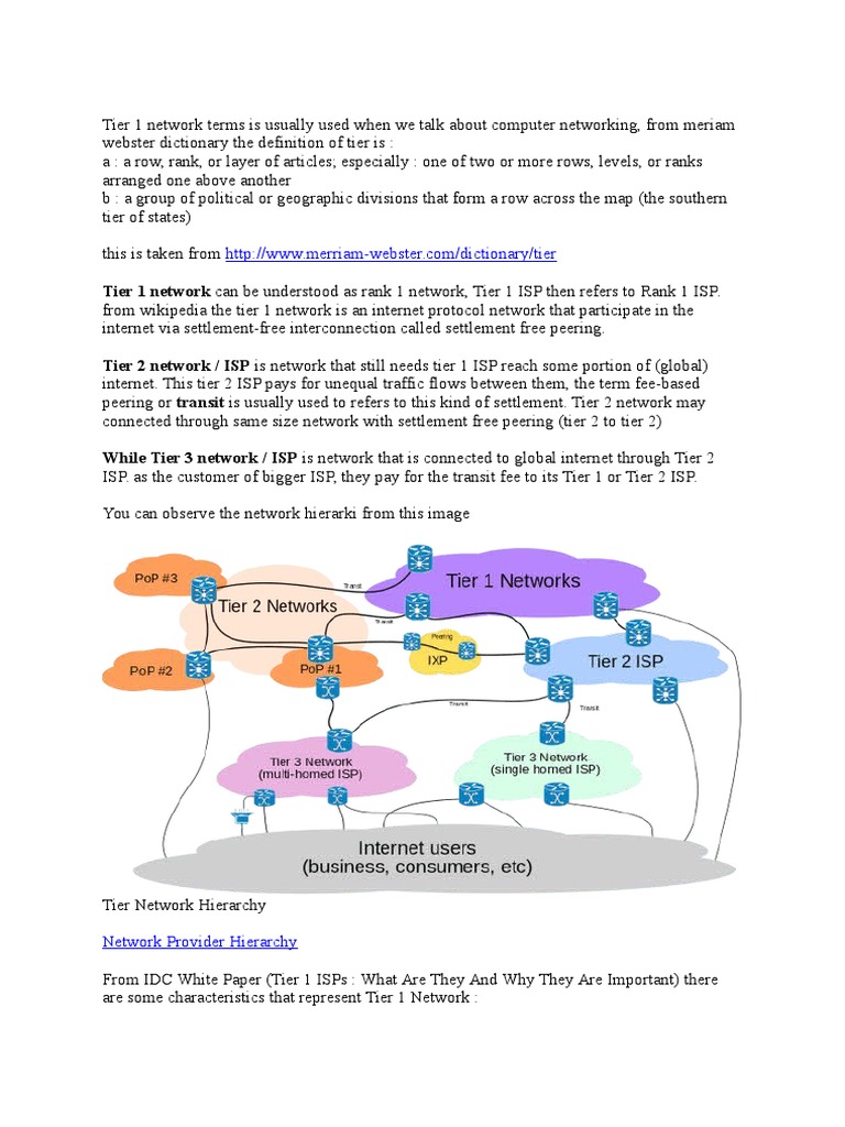 Tier Internet | PDF | Internet Service Provider | Computer Network