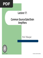 Common Source/Gate/Drain Amplifiers: Prof. Niknejad