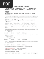 Algorithms Design and Analysis Mcqs With Answers Set 1