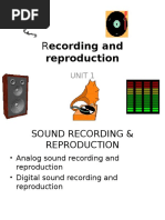 Recording and Reproduction