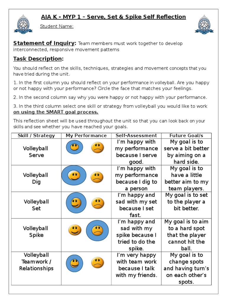 Reflection Assessment Term 4 Showaib PDF Volleyball Question