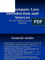 EU Company Law-Introduction and Sources