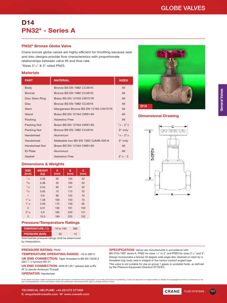 PN32 Bronze Globe Valve Specifications | PDF | Home & Garden ...