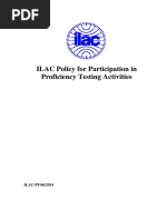 ILAC Policy For Participation in Proficiency Testing Activities