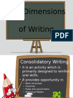 Two Dimensions in Writing