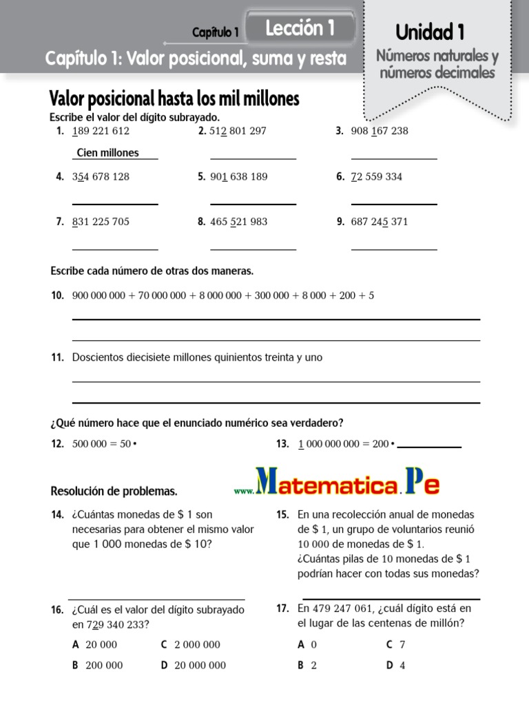Cuaderno de Practica de Cuarto Grado de Primaria | PDF | Sustracción | Euro