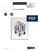 Refrigerant Recovery Unit, Model RRU999: Installation, Operation & Maintenance Manual