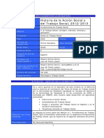 Historia de La Acción Social y Del Trabajo Social, 2012/2013