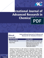 International Journal of Advanced Research in Chemical Science - ARC JOURNALS