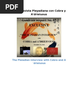 --La Entrevista Pleyadiana Con Cobra y a'Drieiuous. Noviembre 11 de 2016.-