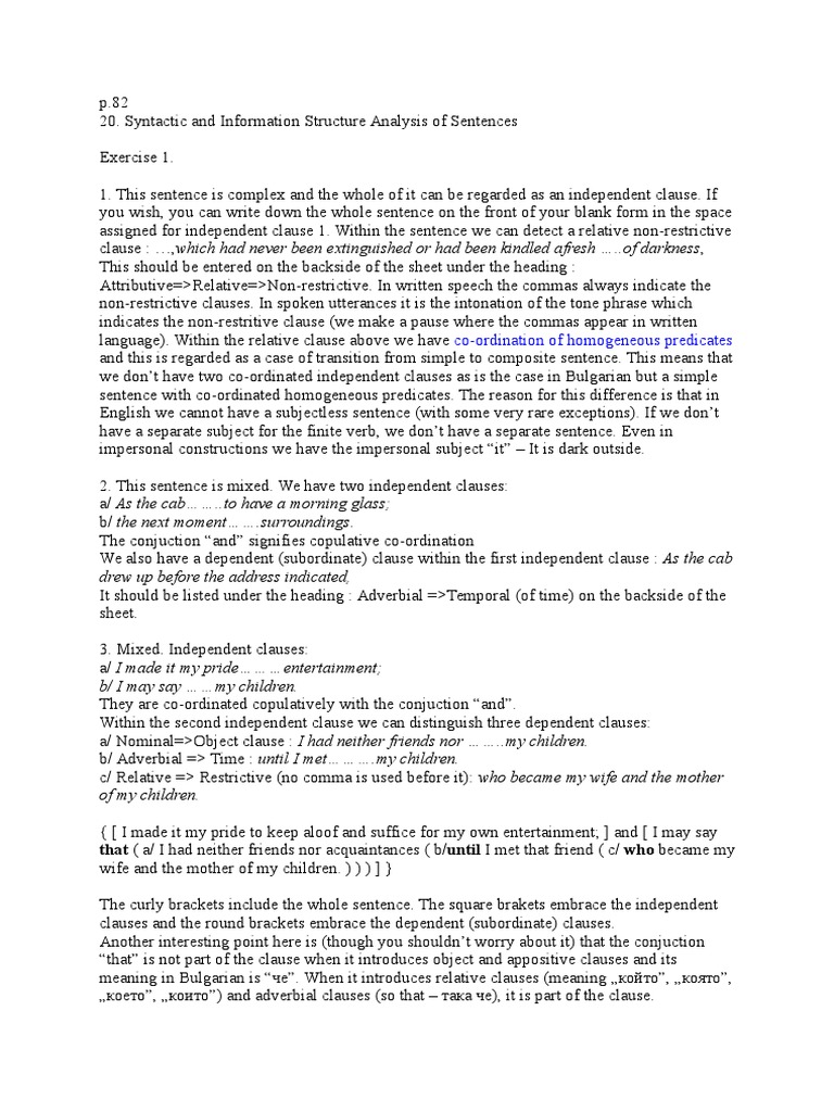 Advanced Sentence Structure Guide | PDF | Clause | Sentence (Linguistics)