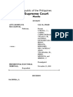 Constitutionality of the Presidential Electoral Tribunal