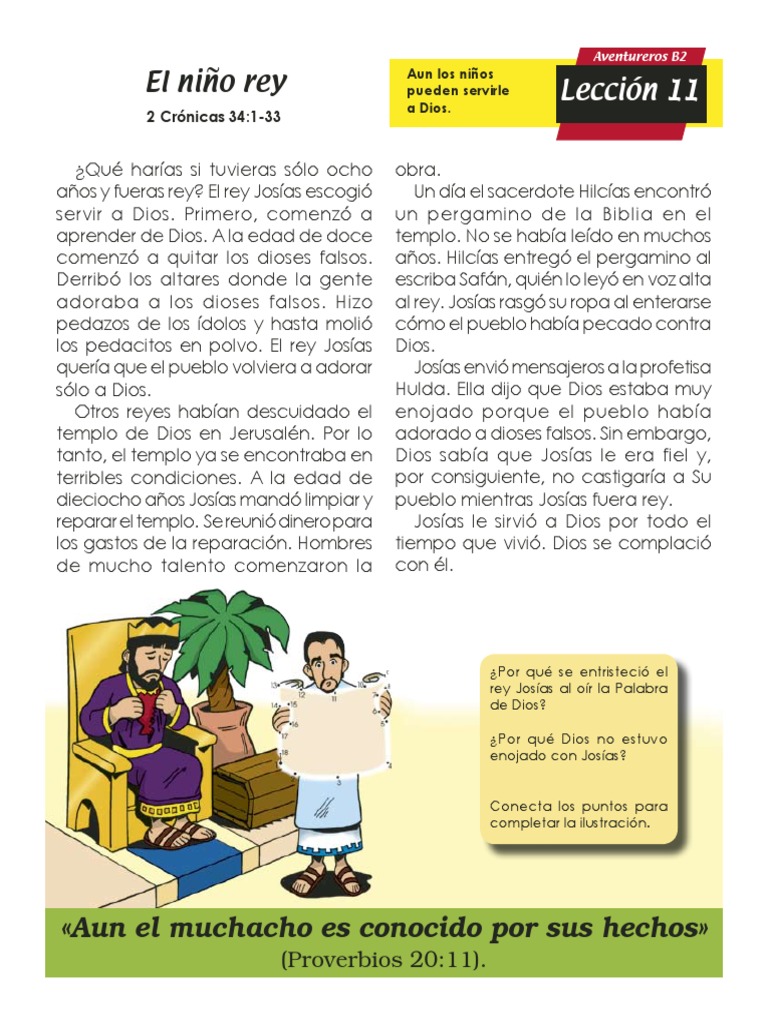 Leccion 11 B2 El Niño Rey | PDF | Biblia | Dios