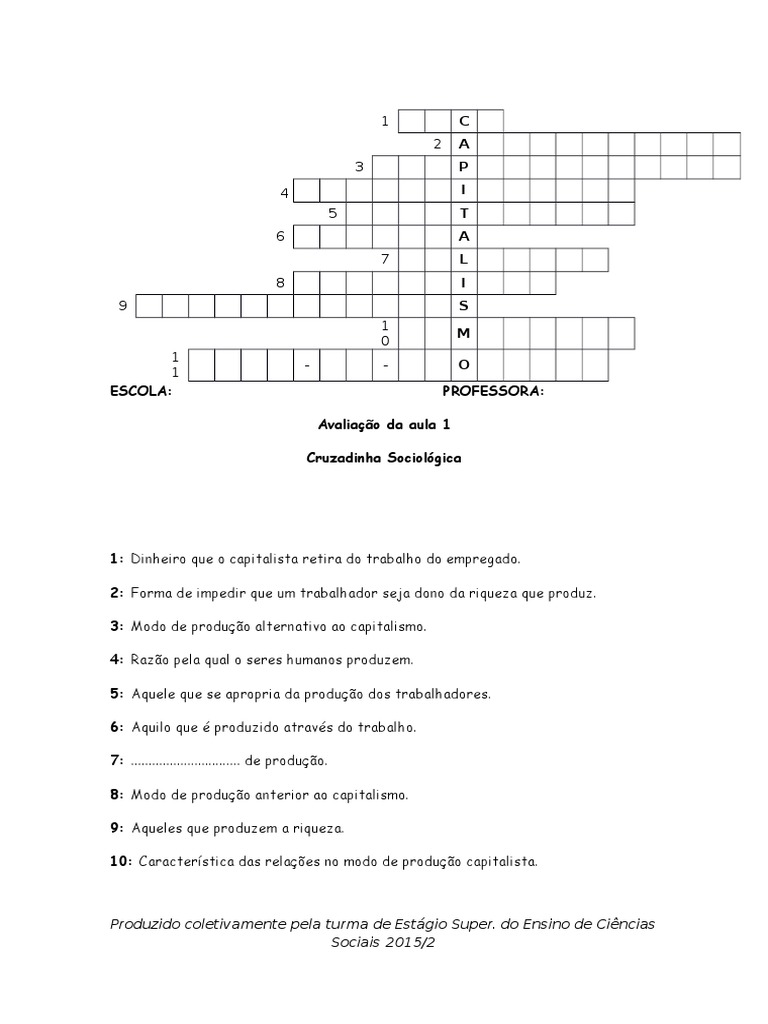Cruzadinha Resposta | PDF