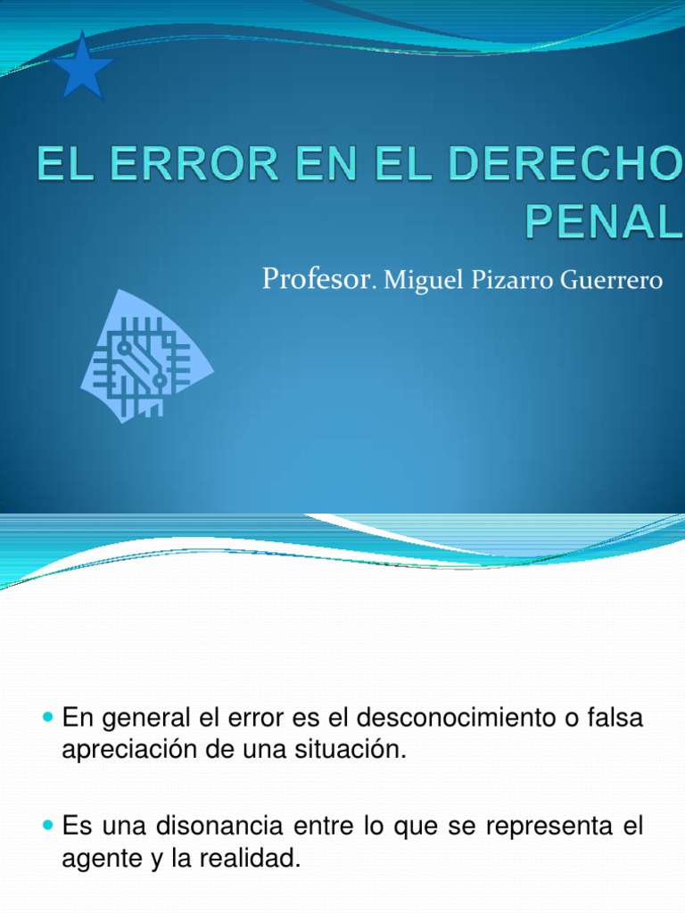 Errores de Tipo y Prohibición Penal | PDF | Intención (Derecho Penal ...