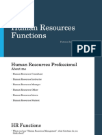 Human Resources Functions: Fatima Zahraa DARAOUI HR Consultant