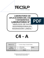 Laboratorio 14 Datos Bidimensionales Regresion Lineal