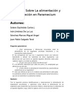 Informe Sobre La Alimentación y Excreción en Paramecium