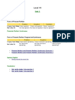 Level VII - Unit 2 - Practice