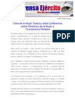 Casa de La Mujer Yaracuy Dicta Confer en CIA Sobre Derechos de La Mujer a Funcionarios Militares