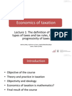 Economics of Taxation 1