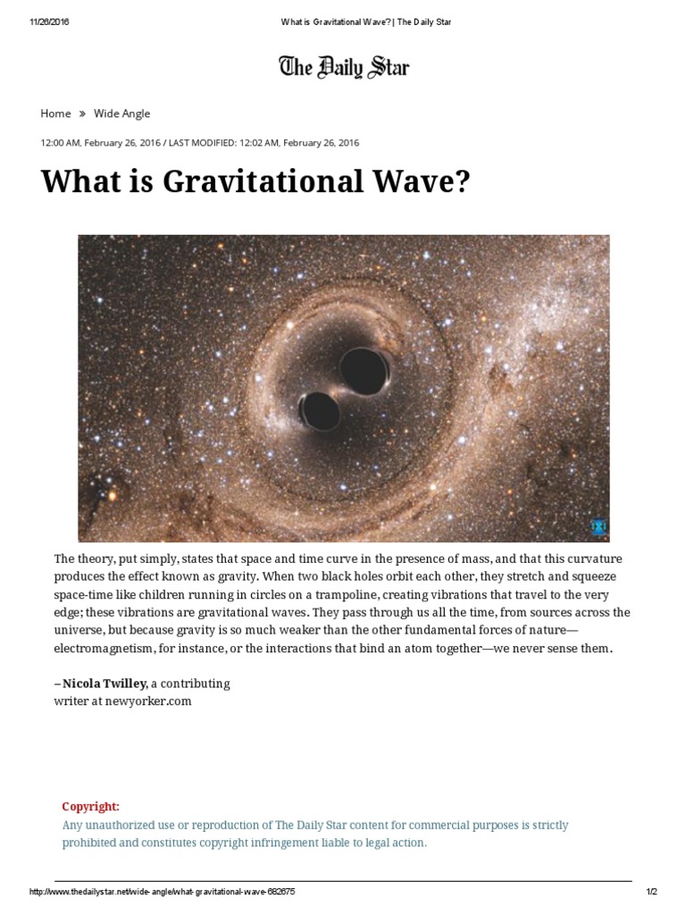Understanding Gravitational Waves Explained | PDF