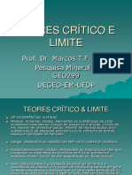 Teores Críticos e Limites em Mineração